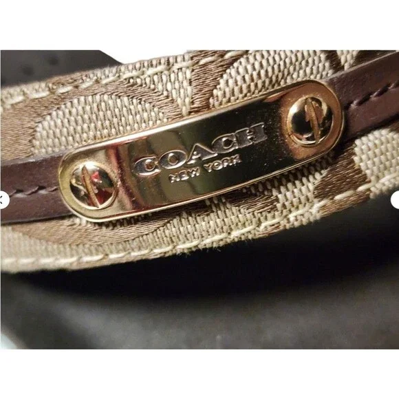 Coach Wedge Thong Sandals Jaden Size 10 Y2K Brown - Picture 3 of 10